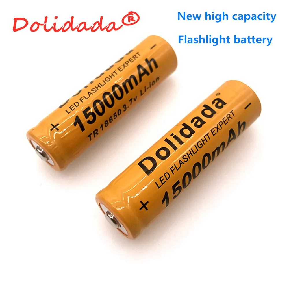Абсолютно новая 18650 Батарея 3,7 V 15000 mAh перезаряжаемая литиевая батарея большой емкости батарея для фонарика