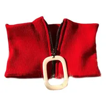 Женский ребристый вязаный съемный воротник с высоким горлом с геометрическим замком колье декоративный эластичный аксессуар для одежды