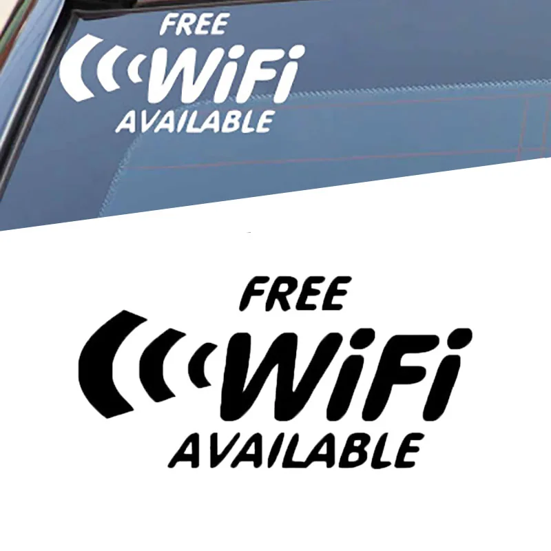 Car Sticker Car Accessories Free Wifi Words Stickers And Decals Auto