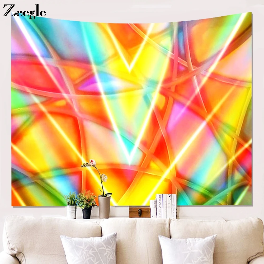 Zeegle Wall Tapestry Cheap Hippie Wall Hanging Wall Tapestries Natural Forest Printed Large Poylester Wall Art Decor Picnic Mat