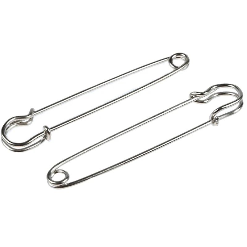 10 PCS 4 Inch Large Metal Safety Pin-Big and Strong Enough to Hold Heavy-Weight Fabrics and Materials Like Canvas, Leather, Uph