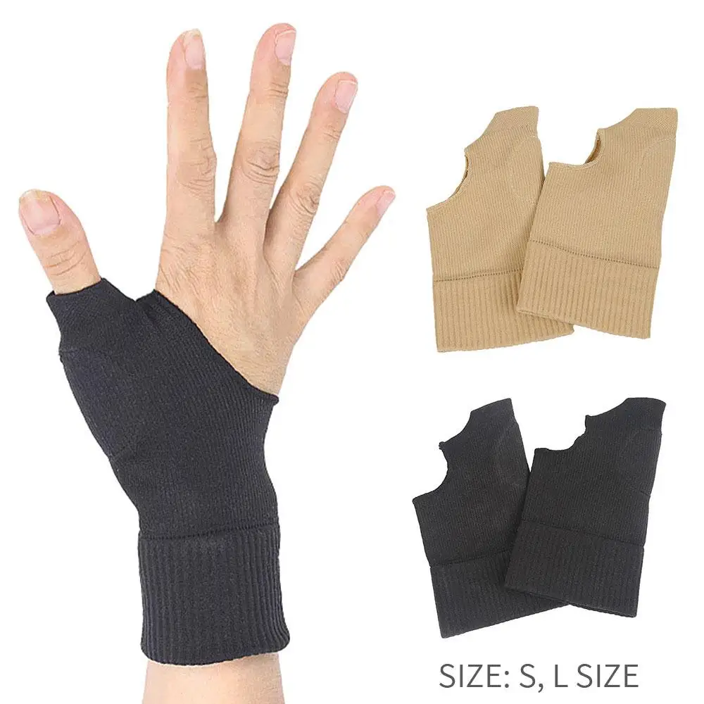 1 Pair Lengthened Arthritis Therapy Compression Gloves Thumb Hand Wrist Support Gloves