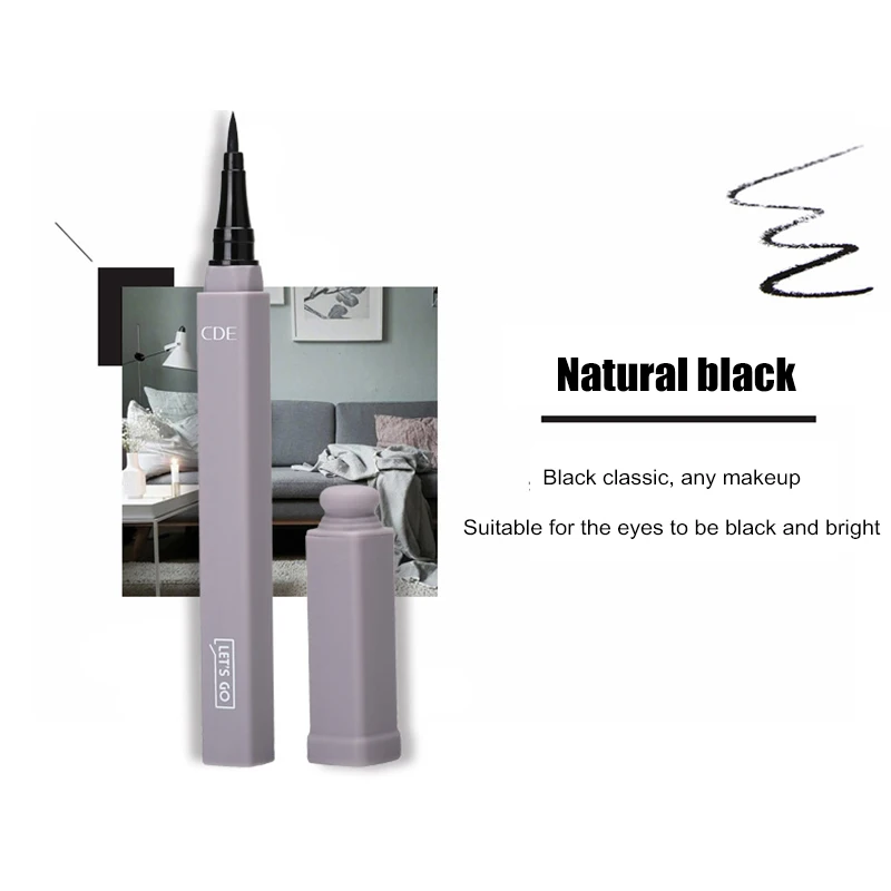 Cosmetic Beauty 1pc Black Eyeliner Pen Long Lasting Eye Liner Pencil Waterproof Eyeliner Smudge-Proof Makeup