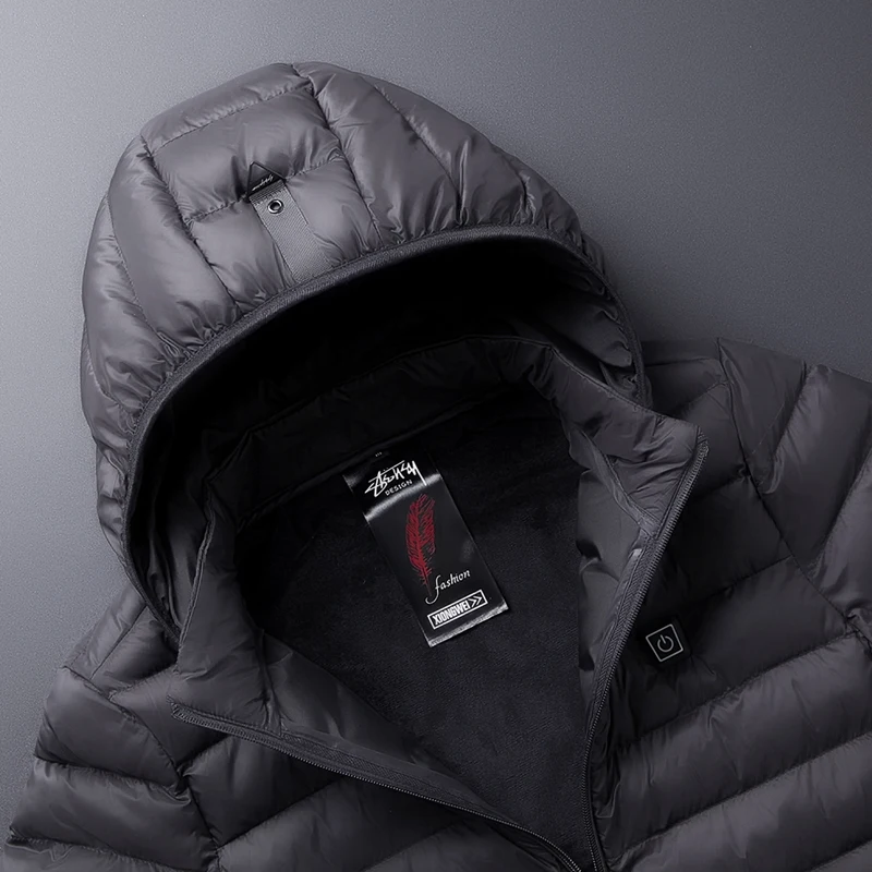 Зимняя мужская куртка на молнии с капюшоном и хлопковой подкладкой jaqueta masculino chaqueta hombre Guccy ChampionS Stone