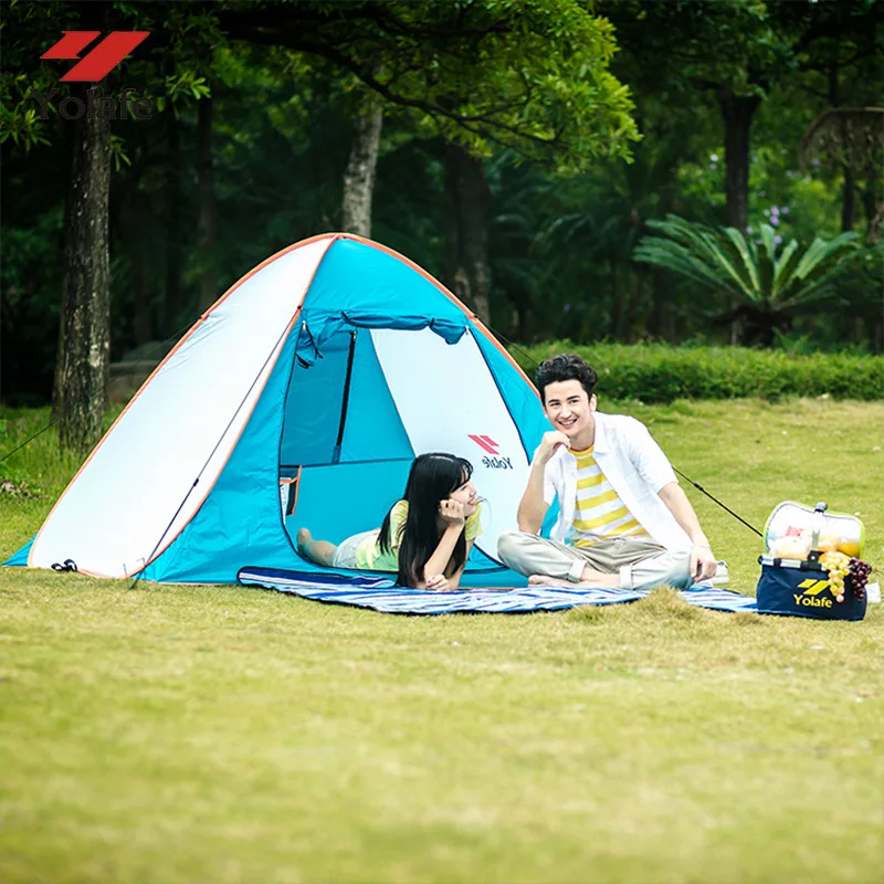 

Yolafe Outdoor Waterproof And Windproof Beach Camping Tent Travel Double Tent