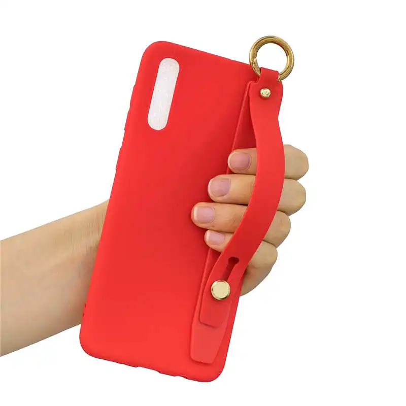 

Wrist Strap Hand Band silicone case For Samsung A50 A70 A60 A40 A80 A10 A30 M10 M20 M30 S8 S9 S10 Plus Note 8 9 S6 S7 Edge S10e
