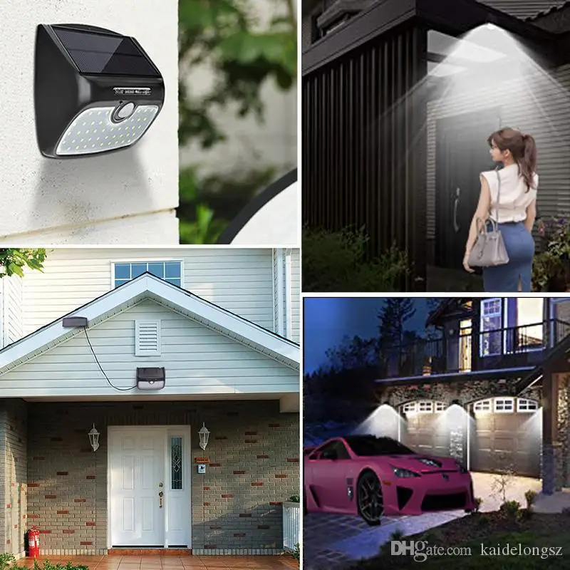 48 LED Solar Light Garden Motion Sensor Light Outdoor Waterproof Solar Panel Power Lights Separate Security Street Path Wall Lamp