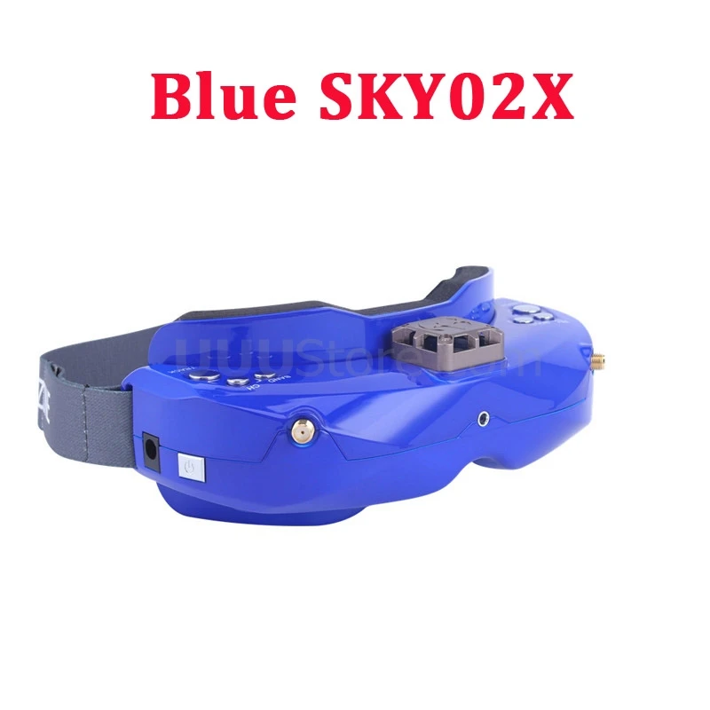 Skyzone SKY02X/SKY02C/SKY03O/SKY03S O светодиодный 5,8 ГГц 48CH разнообразие FPV очки поддержка OSD DVR HDMI с головным трекером вентилятор светодиодный - Цвет: Blue SKY02X