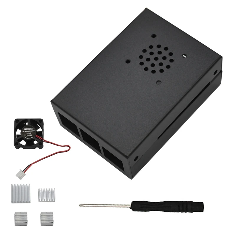 Чехол для Raspberry Pi 4, металлический корпус из алюминиевого сплава для Raspberry Pi 4 охлаждающие вентиляторные радиаторы