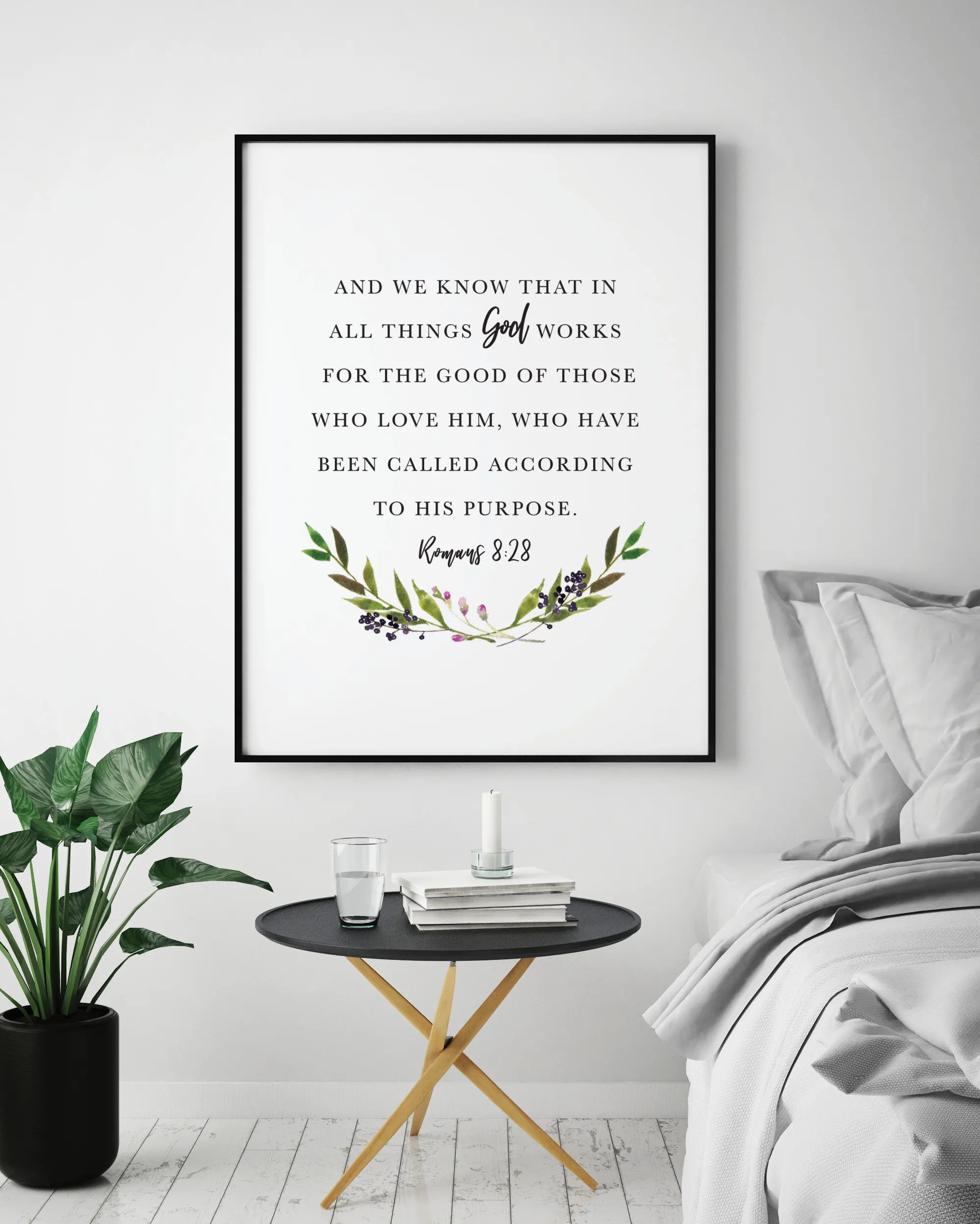 Wall Hangings Romans 5 8 Scripture Bible Verse Wall Art INSTANT