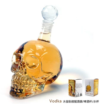 

350ML/550ML/1000ML Creative Crystal Skull Shot Glass Drinking Bar Dining Whiskey Bottle Wine Bottle