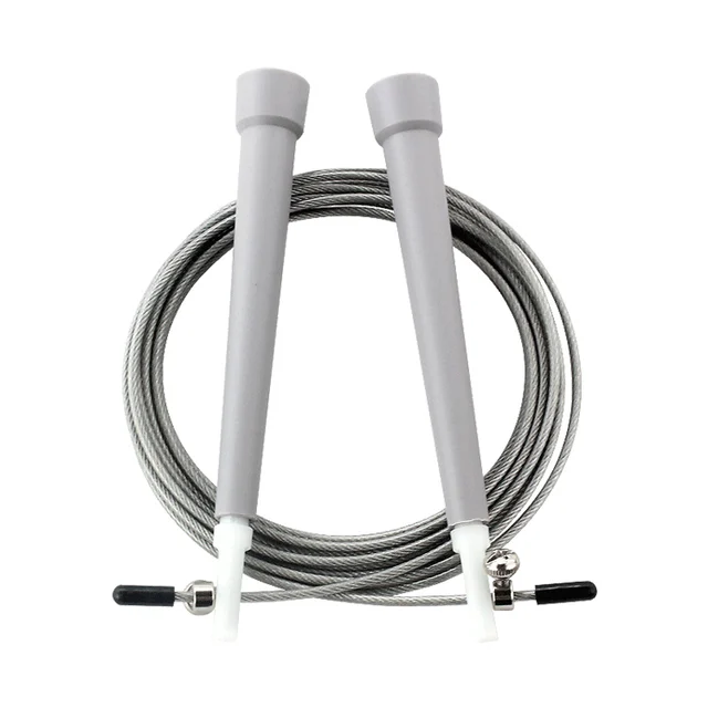 Crossfit Speed Jump Rope Professional Skipping Rope For MMA Boxing Fitness Skip Workout Training With Carrying Bag Spare Cable 3201 gray