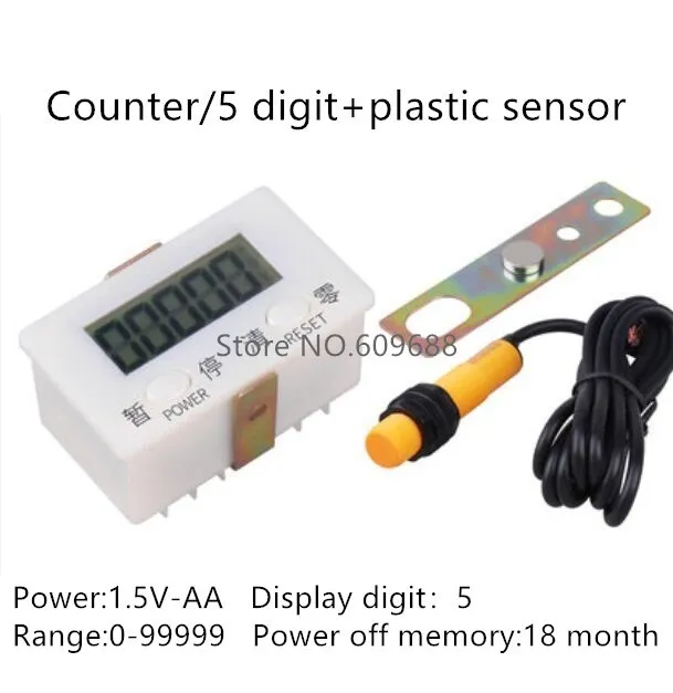 Electronic digital 5 display counter proximity Industrial magnetic sensor  switch punch counter automatic induction counter meter - AliExpress