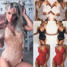 Luonalex женское эротическое женское сексуальное нижнее белье кружевные трусики-Танга нижнее белье Ночная одежда, сексуальные костюмы Тедди Плюс Размер