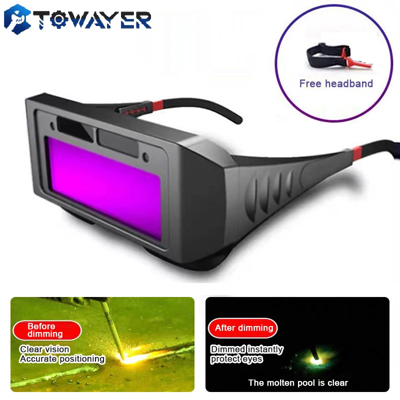 Automatic Dimming Welding Glasses Helmets Solar Goggles Special Anti-glare Tools For Masks Accessories | Инструменты