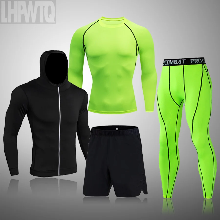 Top Quality New Thermal Underwear Men Sports Sets Compression Fleece Sweat Quick Drying Sportswear Running Men Clothing mens thermal underwear Long Johns