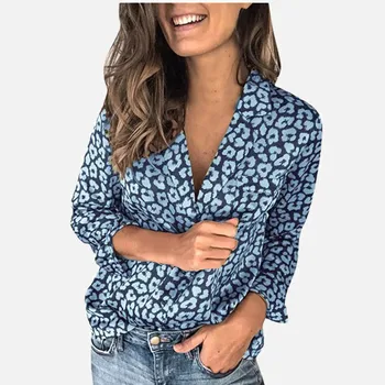 

Floral Printed Women's Shirts Notchesd Collar Single Breasted Pocket Female Tops 2020 Spring Summer Casual Fashion Ladies Shirt