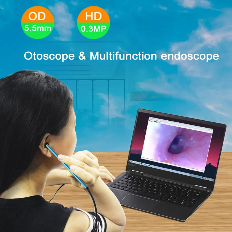 

Durable Endoscope Real-Time Video 6 LED Photos Inspection Camera Ear Spoon Borescope Portable USB Endoscope Mobile Phones