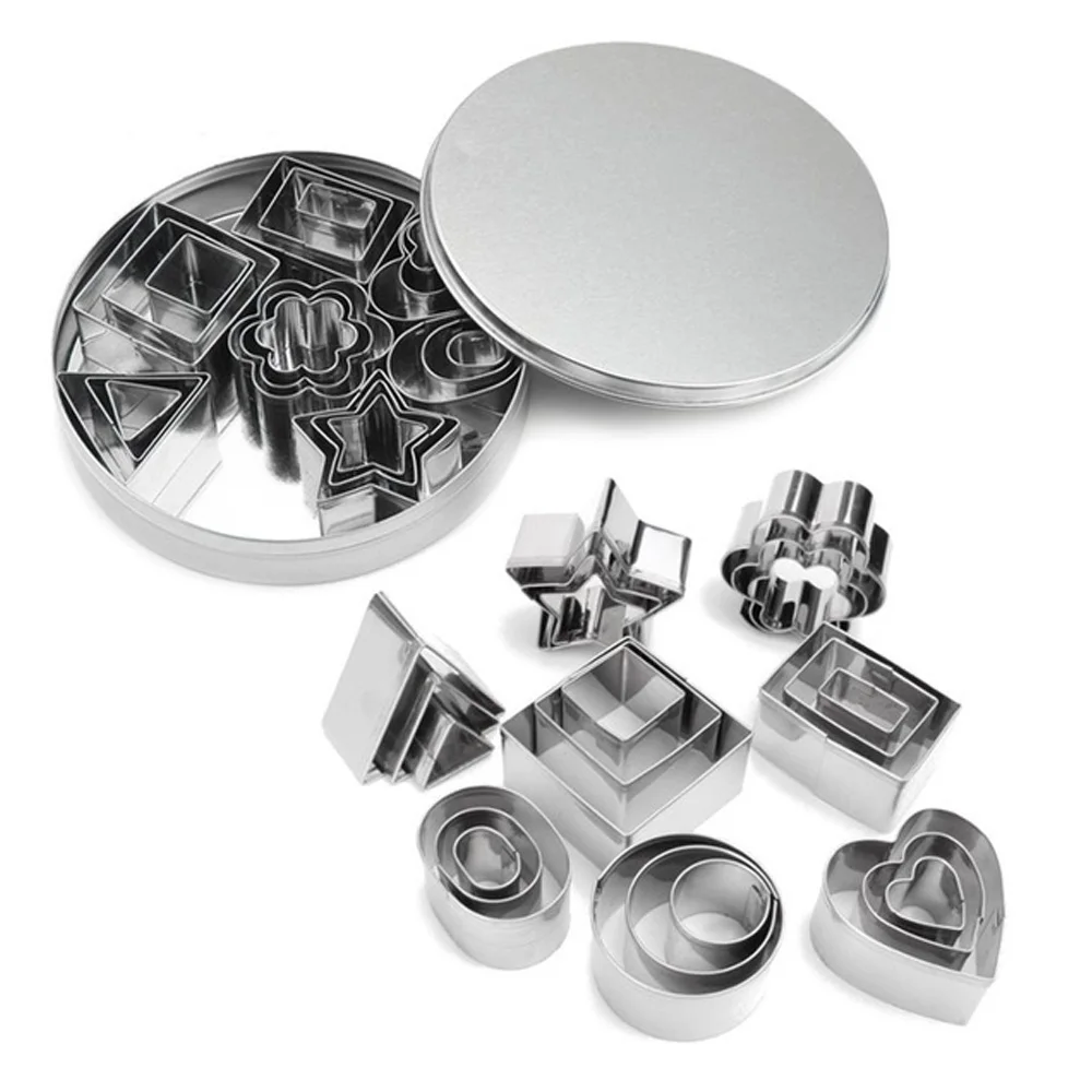 Набор форм для выпечки тортов с металлической коробкой 430 цветок из нержавеющей стали Кухня геометрическая форма кондитерское устройство для выпечки печенья резак