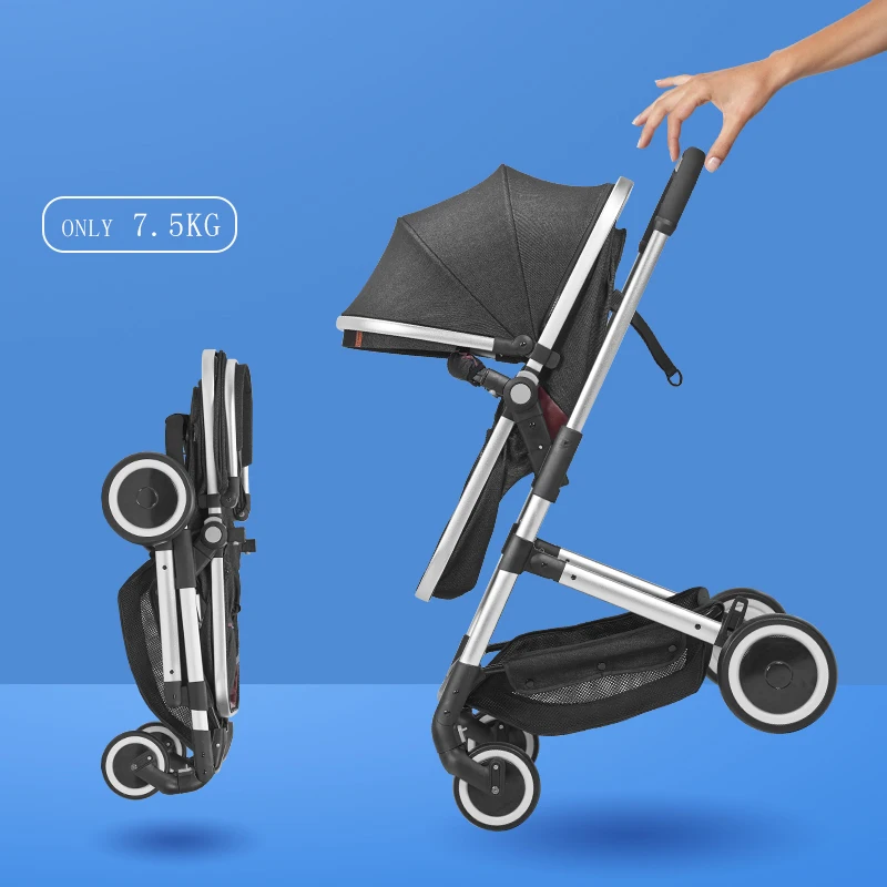 Портативная Высокая Ландшафтная детская коляска, регулируемая складная коляска, тихие колеса для коляски, автомобильное сиденье, коляска для 3 в 1 ребенка