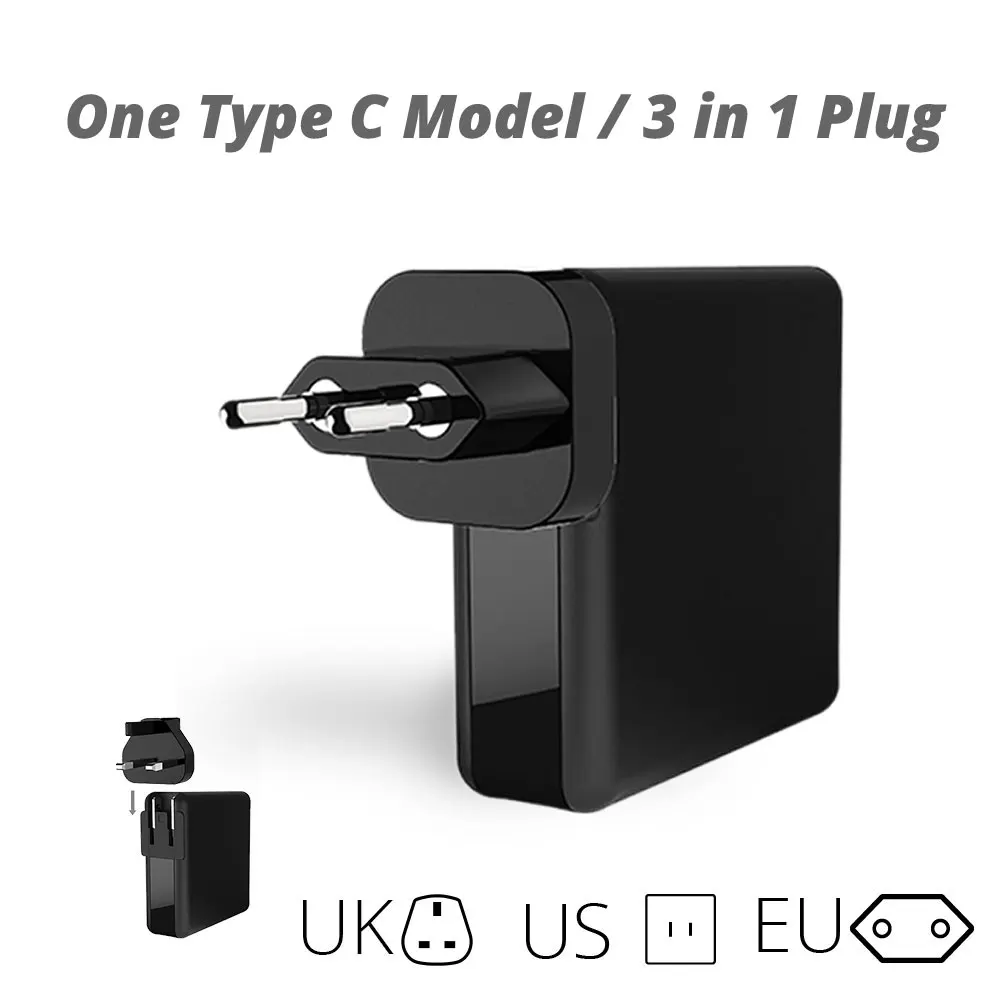 65W USB C Type-C зарядка для ноутбука блок питания для lenovo ThinkPad X1 Carbon ноутбука 01FR024 20V 3.25A - Цвет: 1 type c 3 in 1 Plug