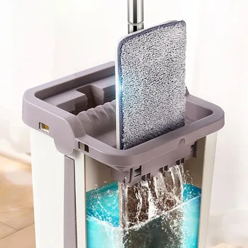 

Automatic Mop Avoid Hand Washing Ultrafine Fiber Cleaning Cloth Home Kitchen Wooden Floor Lazy Mop