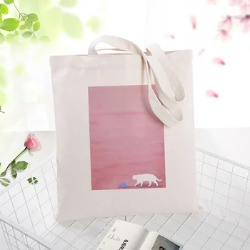 

Pink series Canvas Tote Bag Shopping Bag Handbag Custom Print Logo Text DIY Daily Use Eco Ecologicas Reusable Recycle