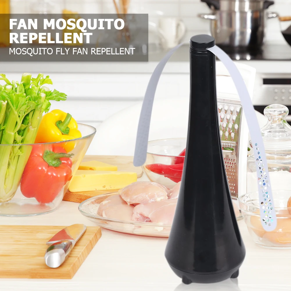 2Pcs/Set Fly Repellent Fan Automatic Fly Destroyer Table Food Protector Electric Mosquito Insect Repellent Fan Home Fly Trap Fan