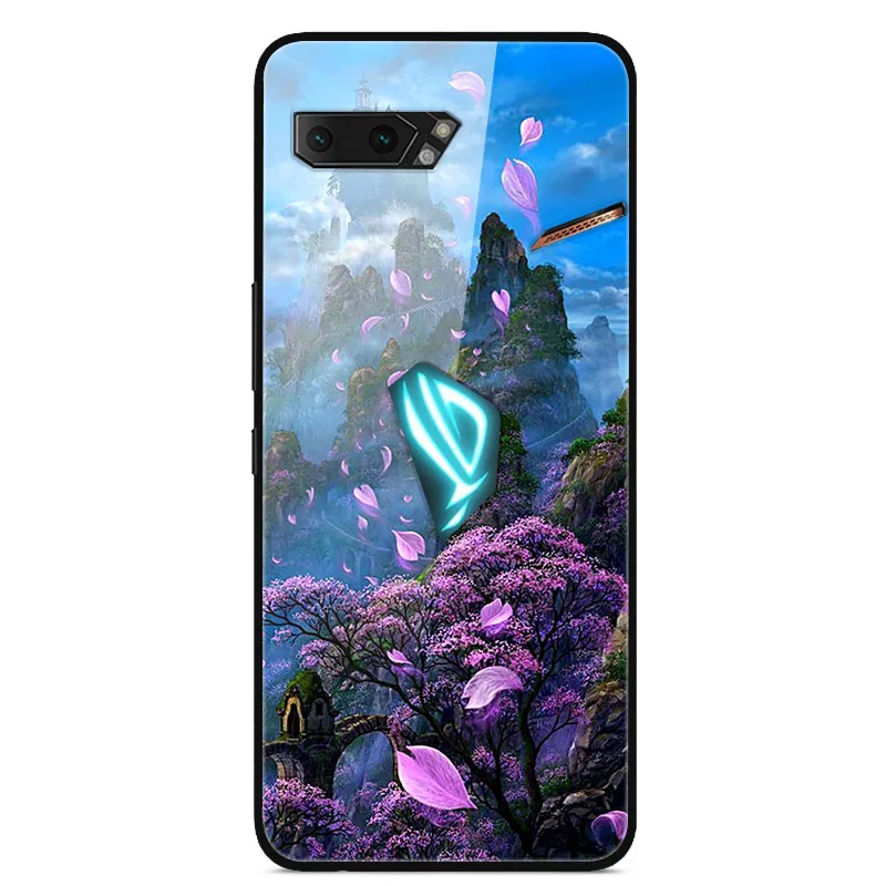 46 Для Asus ROG Phone II чехол из закаленного стекла «Планета космос», чехол из стекла для Asus ROG Phone2 ZS660KL Phone II 2 Coque - Цвет: 46