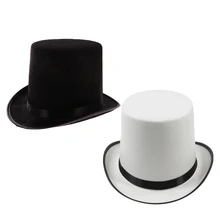Белая Шляпа Волшебника для мужчин и женщин, вечерние аксессуары в стиле стимпанк, праздничная шляпа-федора для женщин/мужчин, шляпа Mad Hatter, вечерние шляпы волшебника в стиле Дерби