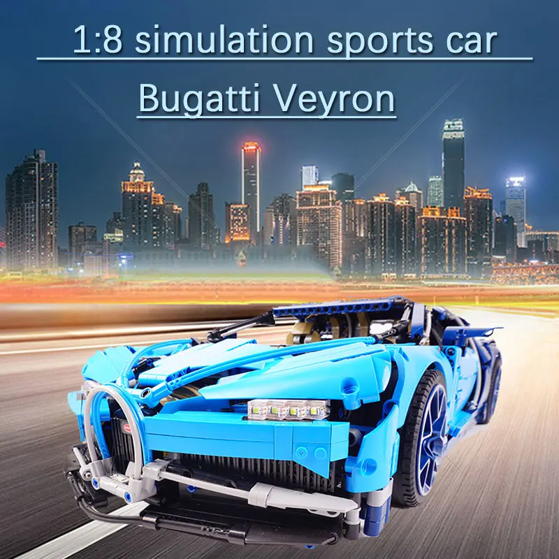 Online 20086 4031 Uds lEGOED Bugattied coche de carreras Chiron Compatible con 42083 modelo técnico bloques de construcción Juguetes DIY regalos para niños