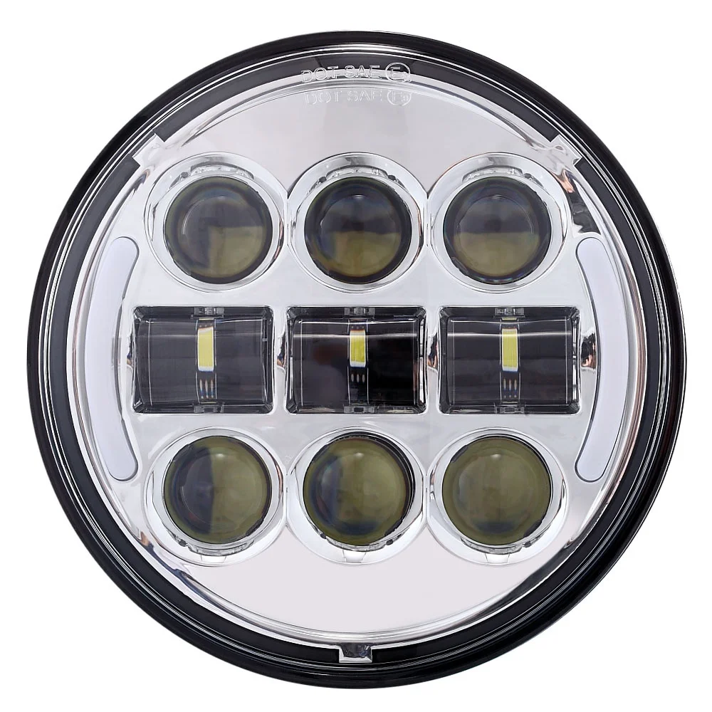 1PC 5.75Inch 5 3/4 Motorcycle LED Headlight with DRL Amber Turn Signal for Sportsters 1996-Later XL1200C 1998-Later XL883C