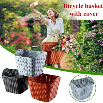 

Flykee Rainproof Waterproof Bicycle Basket with Cover Front Handlebar Bike Baske Bike Decoration Accessories Top 2020 Hot sale