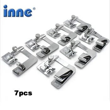 

7PC 6/9/13/16/19/22/25mm Sewing Machine Foot Presser Foot Rolled Hem Feet Accessories Parts