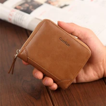 

New Men's Wallet Short Zipper Card Holder Multi-card Position Multi-color Letter Hasp Coin Purse Male Fashion Money Clip