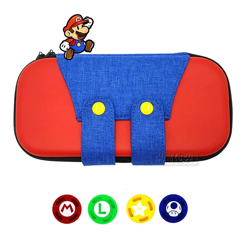 Мини Nintendo Switch Lite аксессуары дорожная сумка для переноски NS сумка чехол& палочек Кепки NS Nintendo Switch Lite с украшением в виде кристаллов пленка - Цвет: mario4