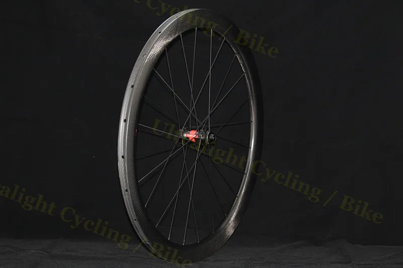 700C дорожный дисковый тормоз, колесная пара, осевой замок Dimple 45 трубчатый/clincher циклокросс гравий велосипед углеродное колесо циклокросс велосипедные диски
