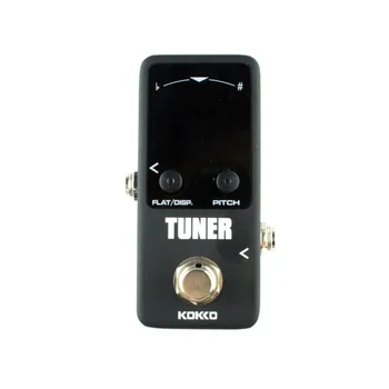 

KOKKO Mini Pedal Tuner Guitarra Guitar Bass Violin Ukelele Stringed Instruments Tuner Effect Device Dual Display