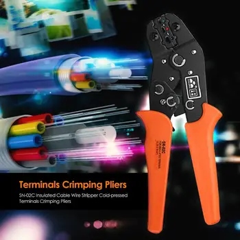 

SN-02C Insulated Wire Stripper Multifunction Stripping Tool Crimper Cable Cutter Save Time Effort High Economic Efficiency