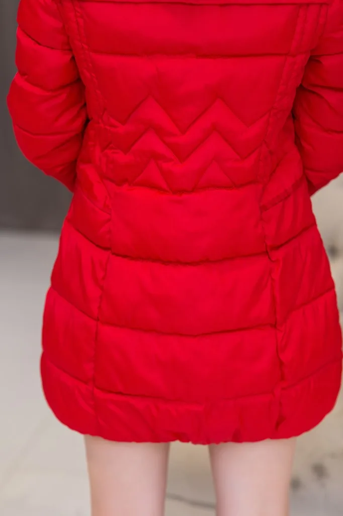 

2018 New Style Cotton-padded Clothes Women's Mid-length down Jacket Cotton-padded Clothes Large Size Korean-style Slim Fit Cotto