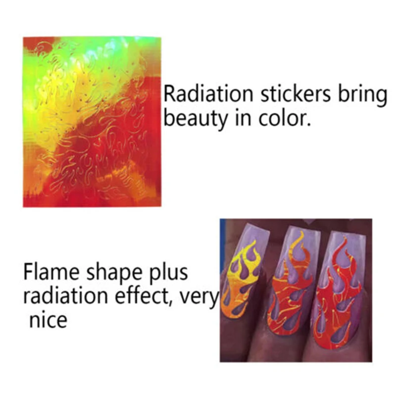 Fire Nail Holographic Strip Tape Nail Art Stickers Thin Laser Silver Stripe Sticker DIY Foil Decal Sticker
