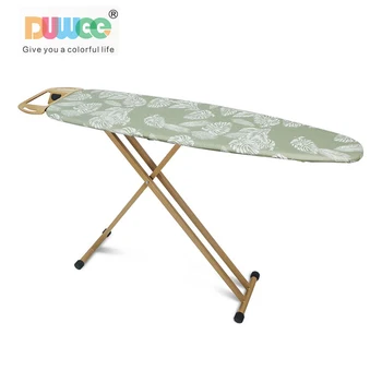 

Duwee Standing Ironing Board Foldable Ironing Table with Heat Resistant Cover 10mm Thicken Felt Padding Strong Steel T-Legs