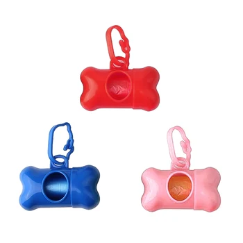 

Dog Poop Bags Bone Shape Plastic For Pack Bone Shaped Poop Bag Dispenser Pet Waste Disposal(3 Color)