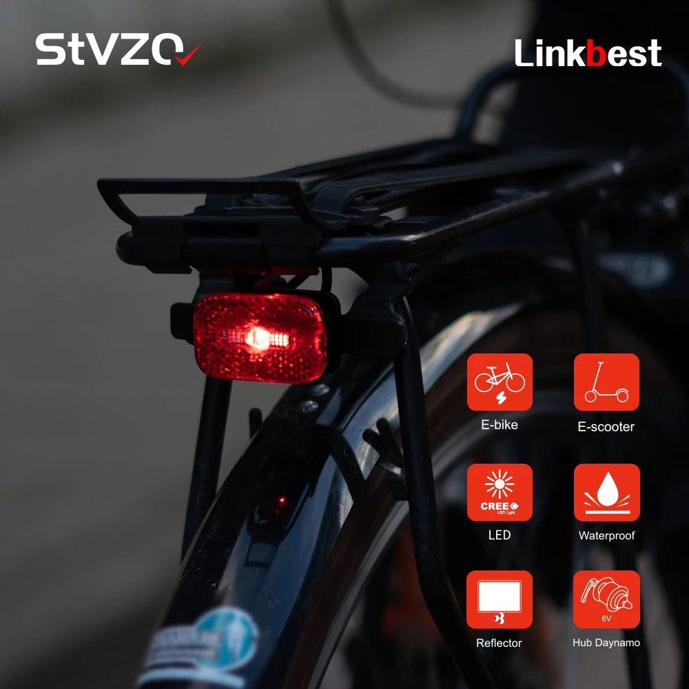 Linkbest Bicycle Rear Light Flashing Lamp Rainproof LED Cycling Bike