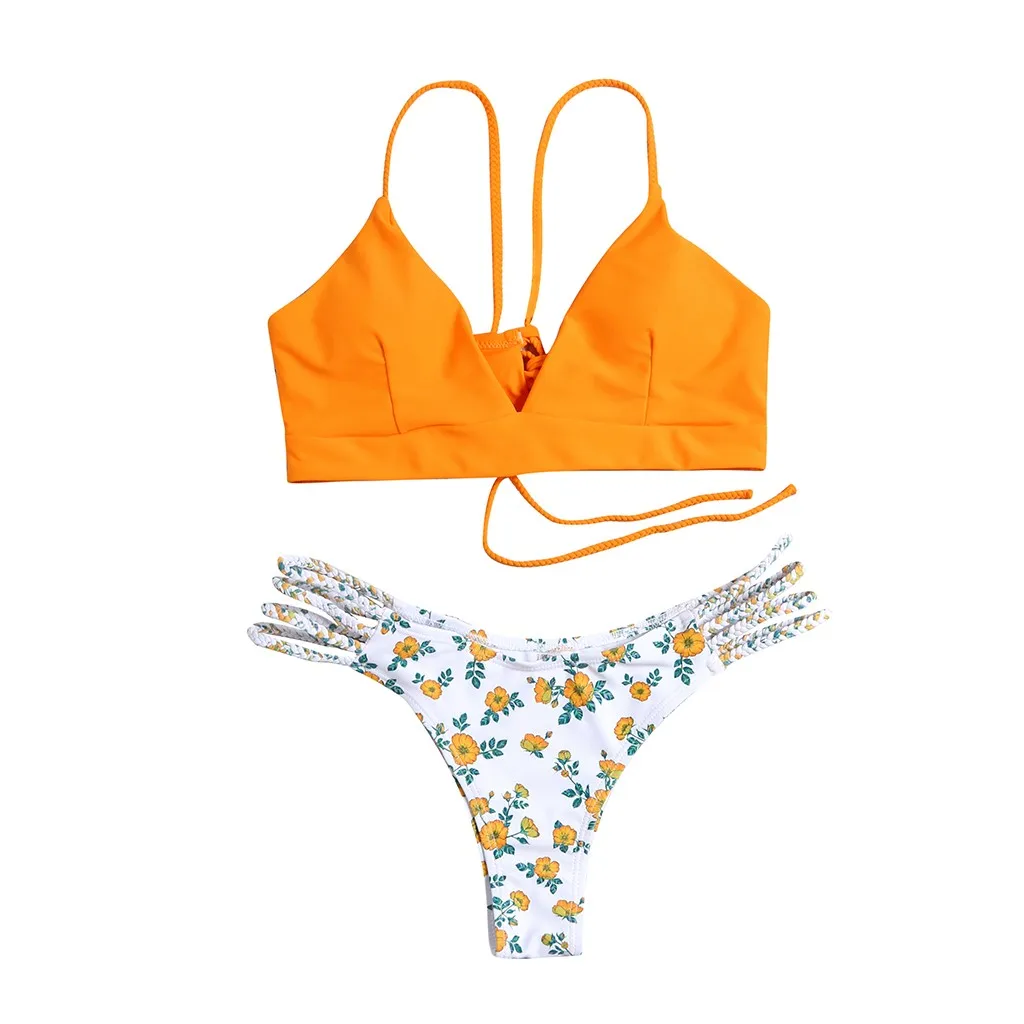 JAYCOSIN элегантный темперамент Женский простой стиль пляжный купальник бикини с цветами купальник puships купальники пляжная одежда