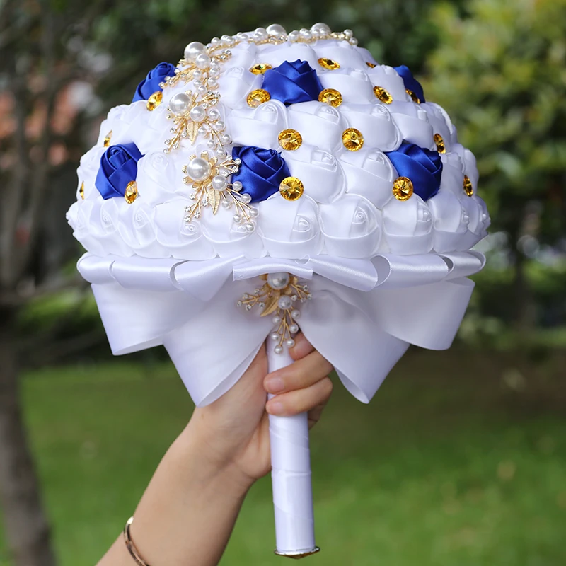 Wedding Bouquets for Brides and Bridesmaids Rhinestone Rose Buds Handmade Church Decoration wedding bouquets wedding flower decoration