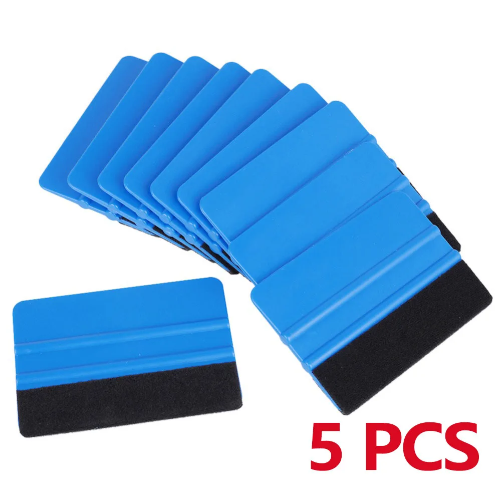 5Pcs Car Styling Tool Vinyl Carbon Fiber Window Remover Cleaning Squeegee Wash Scraper with Felt Film Wrapping | Автомобили и