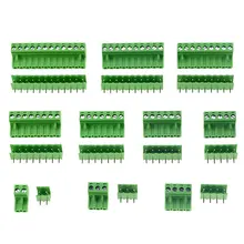 Conjuntos 10 HT5.08 Ângulo Direito 2 3 4 5 6 7 8 9 10 12 pinos Terminal tipo plug 300V 10A 5.08 milímetros pitch PCB conector do bloco terminal de parafuso