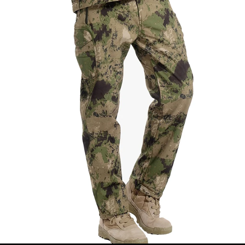 Мужские камуфляжные флисовые брюки TAD водонепроницаемые ветрозащитные штаны из