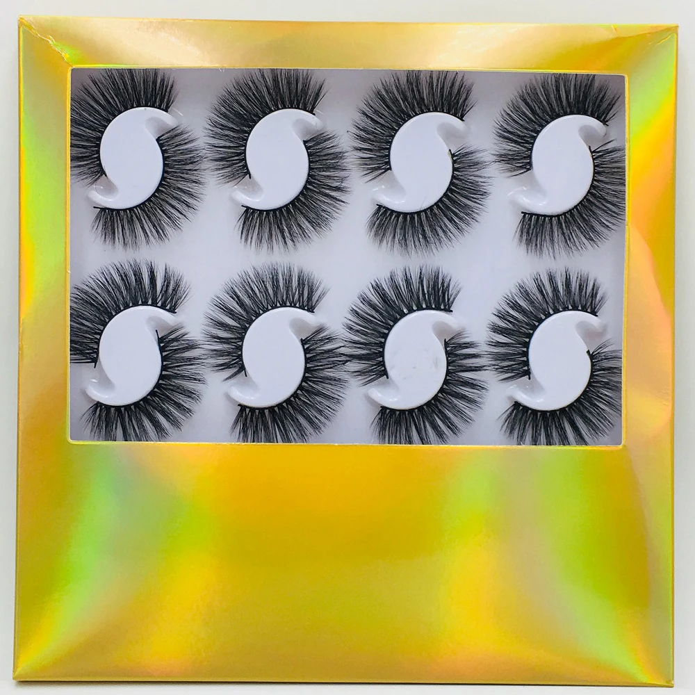 NEW 12 Pairs wholesale 3D natural mink eyelashes strip silk lashes new makeup eyelash extension false eyelashes for beauty